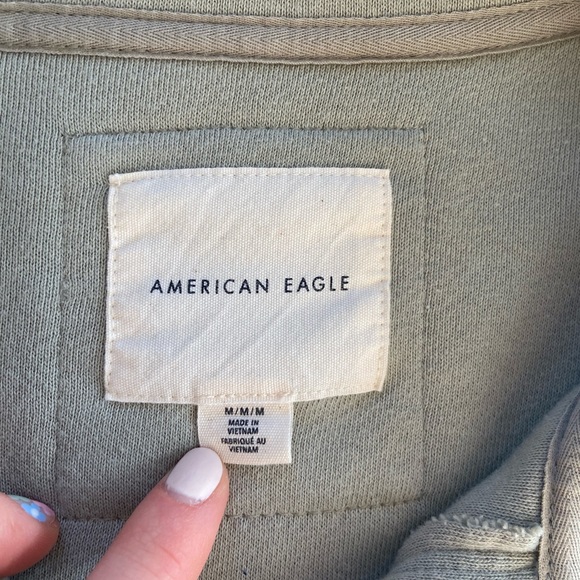 Sage American Eagle Quarter Button Up - Picture 5 of 7